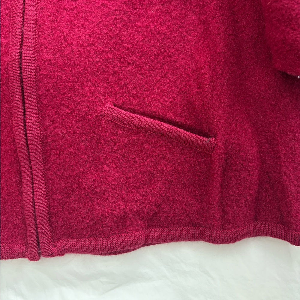 Talbots Raspberry Red 100% Wool Cardigan Jacket - Picture 5 of 7